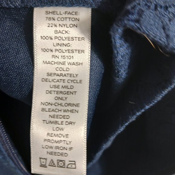 Susan Graver Navy Lace Topper - Jacket, Zip Front, Long Sleeve, Lt. Wt., Sz Med. - Picture 16 of 16